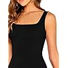 Romwe-Womens-Sleeveless-Zipper-A-Line-Party-Mini-Bodycon-Dress ROMWE Women's Sleeveless Zipper A Line Party Bodycon Slim Dress Black S