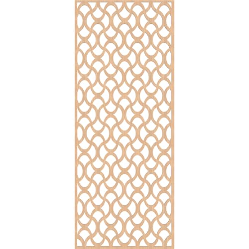 Image of Resort Decorative Pierced Fretwork Wood Wall Panels, 21 3 /8 inchW x 54 3 /8 inchH x 1 /4 inchT, Hickory
