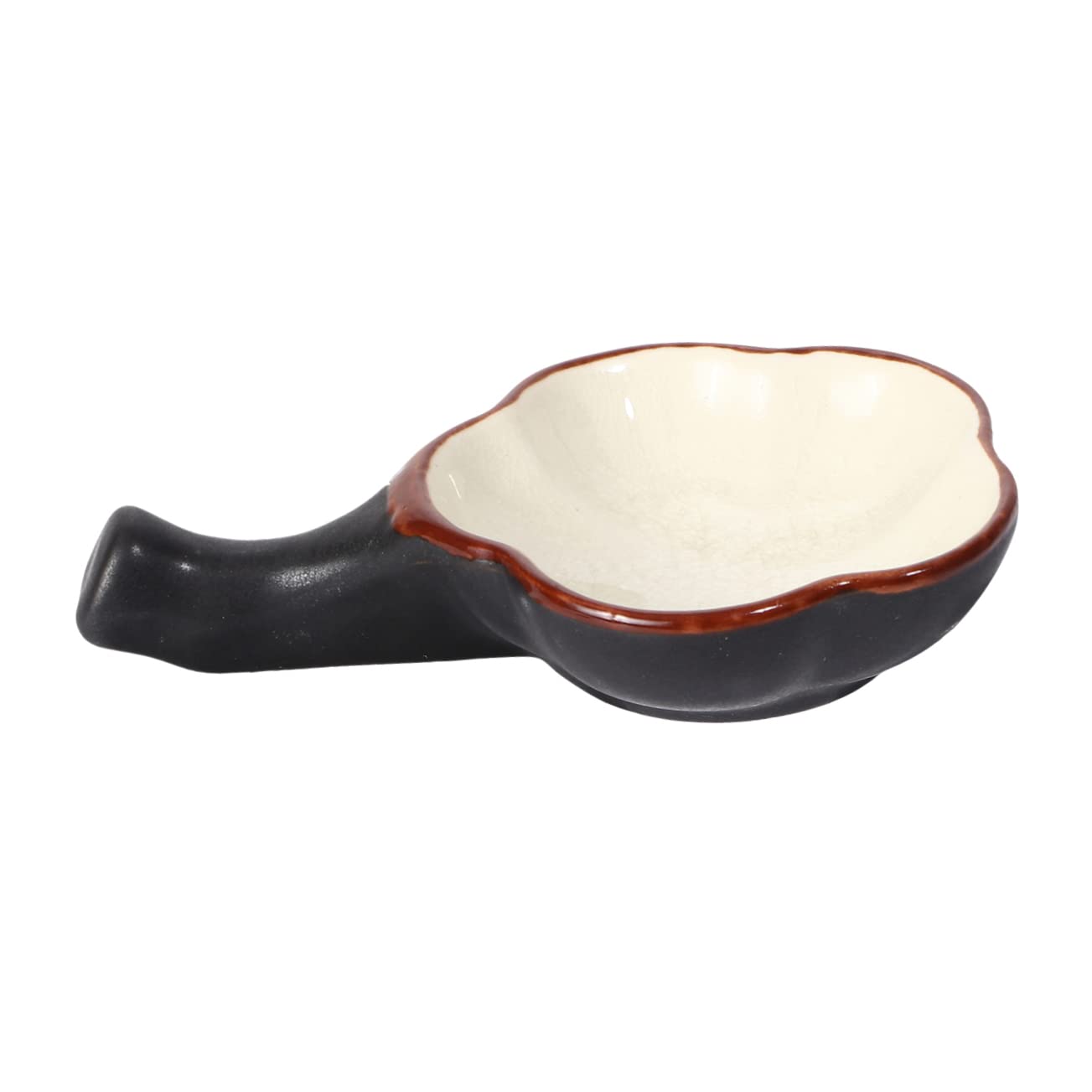 HOMSFOU Delicate Ceramic Color Mixing Plate with Glazed Surface Multifunctional Calligraphy Painting Tool for Beginners Convenient Storage for Sketching and Art Projects