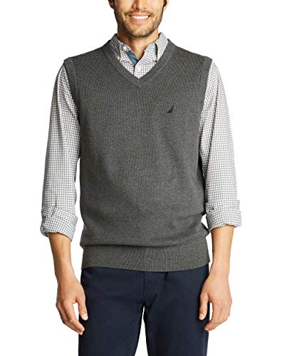 Nautica Men's Navtech Sweater Vest, Charcoal Heather, X-Large