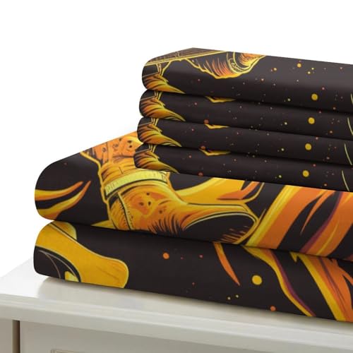Parure de lit King size en microfibre douce 3D guitare haute qualité - 6