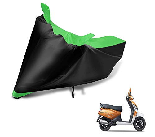 Image of Auto Hub Scooty Cover Compatible with Gusto with Mirror Pocket, Dustproof, Heat Resistant, Triple Stitched, Gusto Scooty Cover- Black, Green