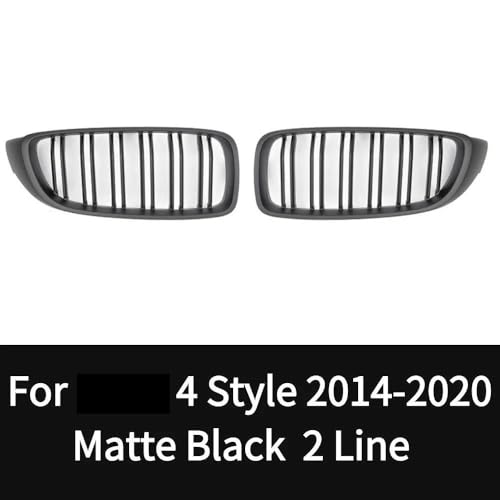 Rejilla negra brillante F32 F33 F36 de doble línea para un diseño frontal deportivo 2