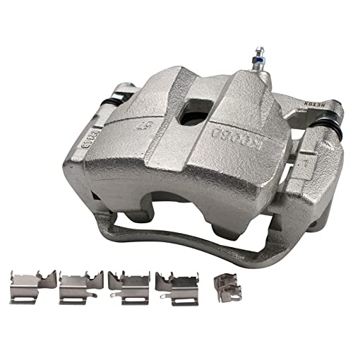 Image of TRQ Front Left Brake Caliper w /Bracket Drivers Side