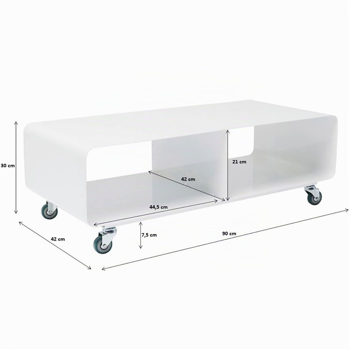 KARE Design mobile TV Lounge M Mobil, bronzo, spostabile, poggiaoggetti, tavolino TV, mobiletto TV, stile minimalista, moderno, soggiorno, camera da letto, studio, 30x90x42cm