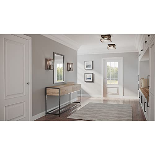 Briarwood Collection Antique Bronze Two-Light Farmhouse Flush Mount Ceiling Light #TOP1