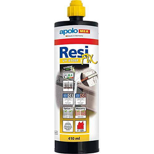 Apolo Mea 410VSF Taco Químico Vinilester Sin Estireno 410 Ml Tipo Resifix Vy410Sf, 1 Cánula, 1 Unidad Cover