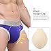 Amosfun 4 Pcs Men Bulge Sponge Pad Underwear Cup Breathable U-Shaped Front Support Insert for Swimwear Shorts Sports Wear Yellow