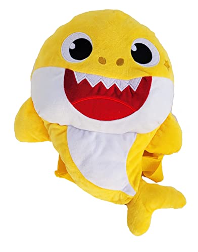 pinkfong Baby Shark Plush Backpack 15" x 11" x 6" Inches