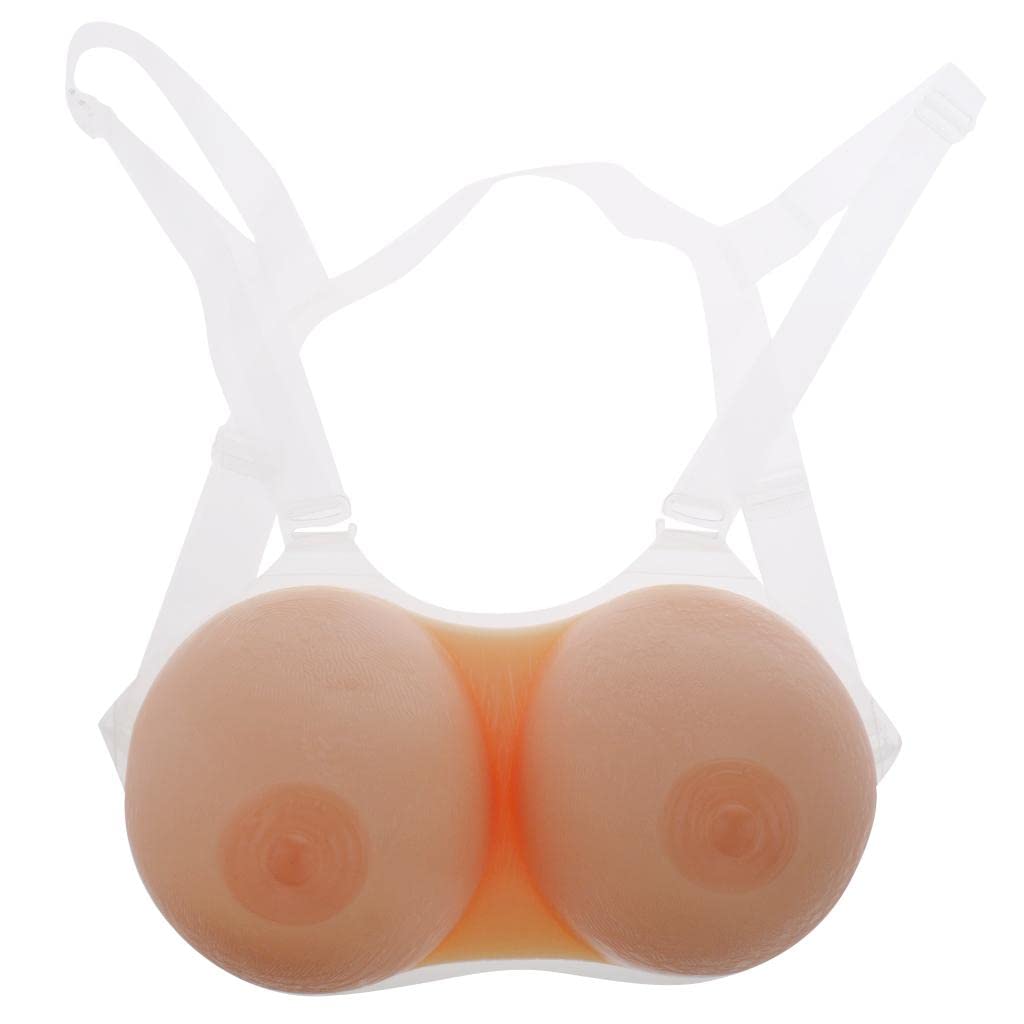 600g/pair Silicone Fake Breast For Crossdresser Enhancer Boobs Strap-On-image-7