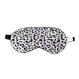 Paars luipaard zacht zijden oogmasker voor slapen oogmasker oogmasker voor reizen en dutje