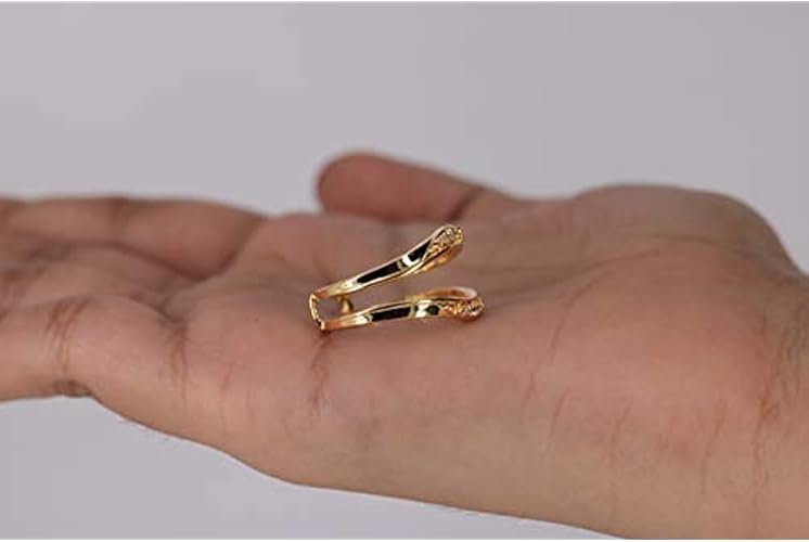 Drizzle Jewels 1.00Ct Round Cut Lab Created Diamond 14K Yellow Gold Plated Wedding Band Enhancer Ring (Yellow, 6.5)
