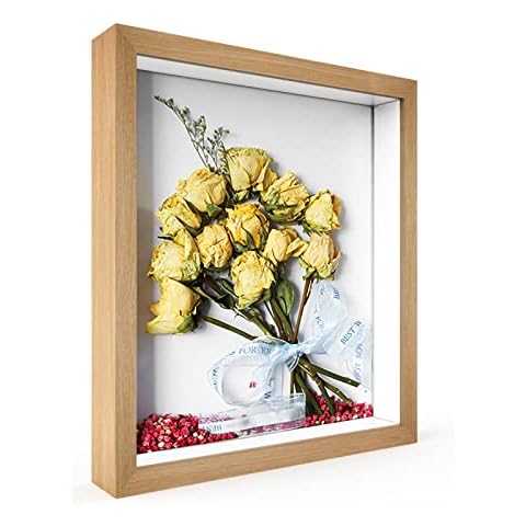 3D Shadow Box Frame, Photo Frames, Display Box Photo Frames ,3D Picture Frame, For Wedding Memories, Tickets and Photos,Flower, Medal & Crafts ,For Wall and Tabletop (6x8inch/8x10inch two size) Cover