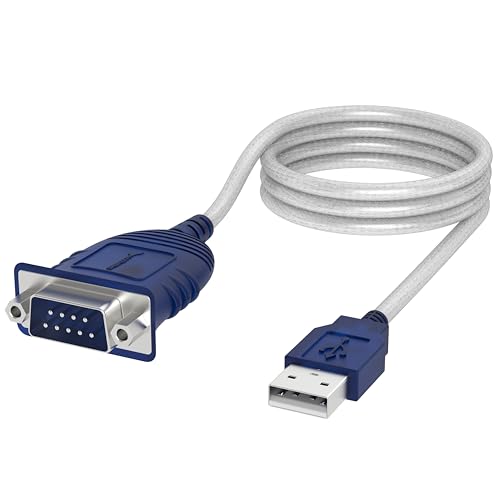 Sabrent Cavo Da Usb A Seriale Db-9 Rs-232, Adattatore Usb 2.0 A Porta Com, Convertitore Maschio Chipset Prolifico, Con Dadi Esagonali, [Compatibile Co