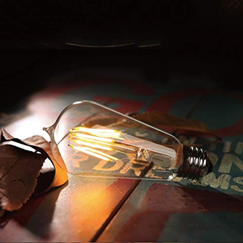 Dimmable Led Light Bulb, 4W Led Edison Bulb, 40 Watt Incandescent Equivalent, 4W Vintage Led Filament Light Bulb, St64 Led Bulb,2700K-3000K Soft White,E26 /E27 Led Bulb, Clear Glass Cover 10 Pack #TOP2