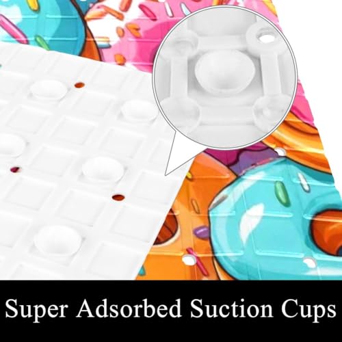 Tapis de bain antidérapant PVC extra long Sweet Donuts multicolore - 4