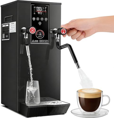 Commercial Electric Milk Frother 12L, 2500W Automatic Steam Machine with LED Display & 12H Timer, Perfect for Cafes & Restaurants, Professional Milk Frothing