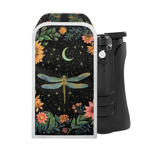 Hudotybom Can Opener Cover Dragonfly Can Opener Dust and Stain Protection Small Applicance Cover for Kitchen Fits Most Electric Automatic Can Openers