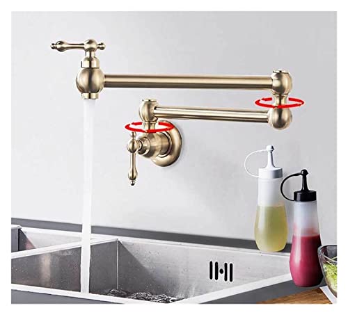 Robinet de lavabo mural avec bec rotatif pivotant