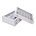 AUTOARK Ice Velvet Clear Lid 24 Grid Jewelry Tray Showcase Display Organizer,AJ-022