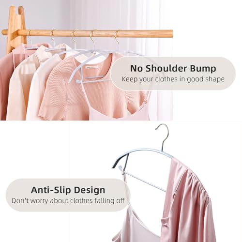 Mopall No Shoulder Bump Sweater Hangers 20 Pack Non Slip And Space Saving thumb #1