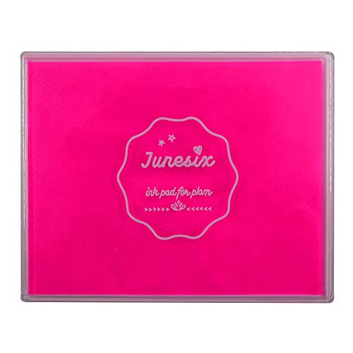 Large Size Craft Ink Stamp Pads, Washable Scrapbooking Finger Paint Ink Pad for Kids, Craft Ink Pads for Rubber Stamps, DIY Cards, Paintings, Baby Footprint Handprint (Pink)