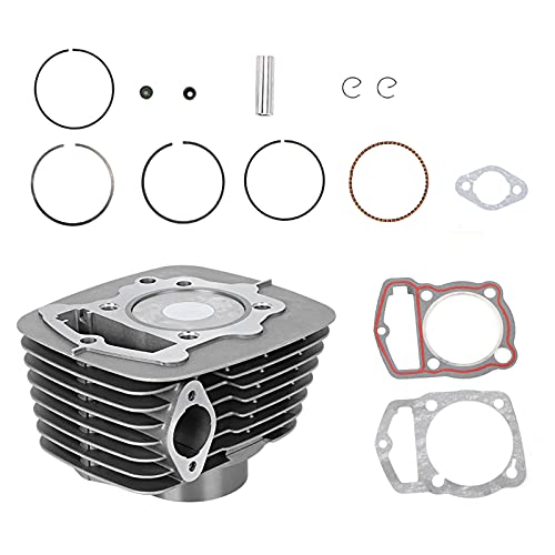 OVAQUIXI Cylinder Kit, 65.5mm Engine Cylinder Piston Rings Gasket Top End Replacement Kit Fit for Honda ATC 200 XL200 ATC 250