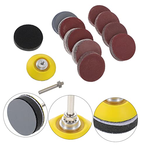 VOSAREA 240pcs Sanding Discs Pads Set for Drill Grinding Tools Includes 2 Connecting Rods Grits 80-3000 for Industrial Use