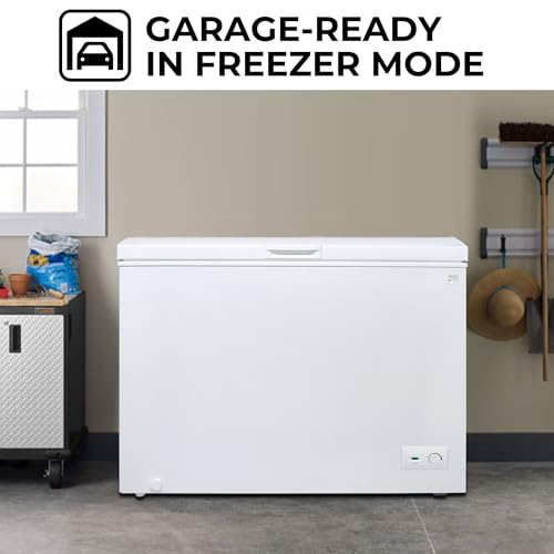 Kenmore Deep Freezer - Chest Freezer, 1 Basket, Garage Ready, Meat Storage, Front Drain, Congelador For Home, Apartment, Basement, Dorm, Shed, Cottage, Manual Defrost, Stand Up, 8.7 Cubic Feet, White on Fridge.com