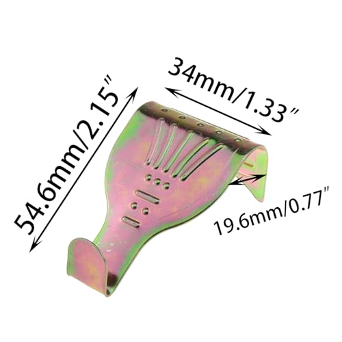 Image of DGZZI 30PCS 51x34mm Colour Plated Non Marking Photo Wall Hooks Metal Rail Forming Hook Oil Painting Exhibition Hanging Hook S Shaped Hook