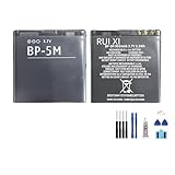 RUI XI Batterie compatible pour Nokia 6220 Classic 6500 Slide 8600 6110 Navigator 5610 5700 6500S 7390 900mAh 3.7V BP 5M