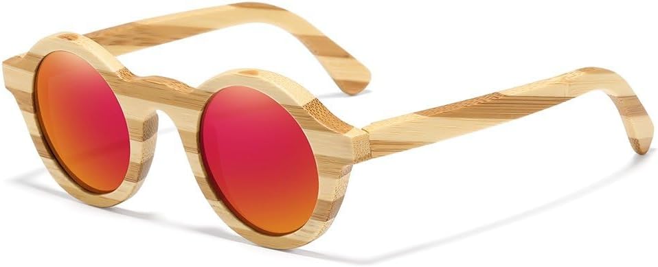 Natural Zebra Bamboo Wooden Aduit Sunglasses Handmade Polarized Glasses Mirror Coating Lenses Eyewear With Box