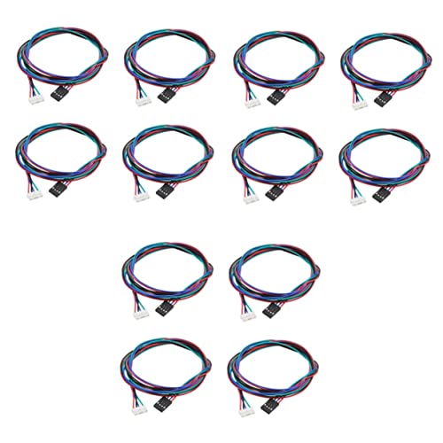 TEHAUX 12pcs Bipolar Stepper Motor Cables 100cm Long for Standard 17 Printer Stepper Motor Flexible Wire for Cnc Machine