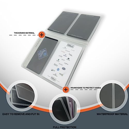 Set of 2 Plastic Wallet Insert for Credit Card Checkbook, Men Wallets Trifold Vinyl Credit Card Sleeves Holder2