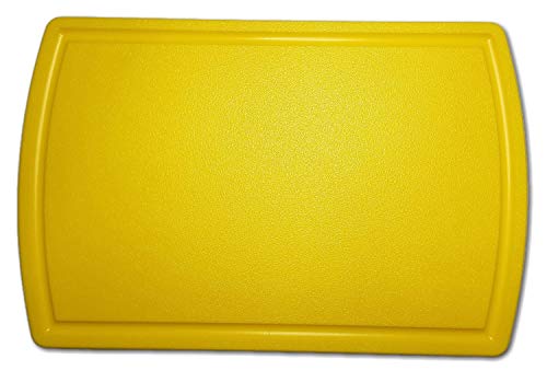 Plastic Cutting Board for Kitchen - Arched Board with Juice Groove - Non-Porous and Dishwasher Safe - 11