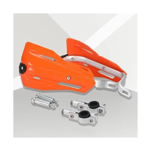 HCBVJRL(小さな店) オートバイモトクロス用ユニバーサル7/8インチ 1-1/8インチハンドガード 22/28mmハンドガードプロテクター に適合 ヤマハ WR YZ XT TTR 250 400 426 450用(オレンジ)