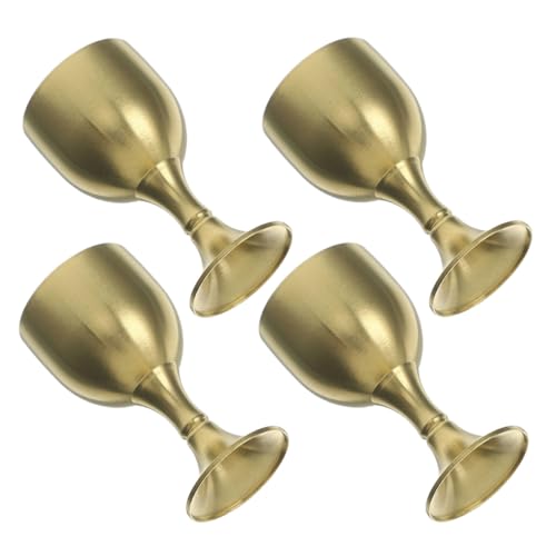 Zerodeko 4pezzi Calice in Rame Per Bere Tazze Di Metallo Vintage Per Prima Comunione Accessori Per Casa e Forniture Per Cerimonie