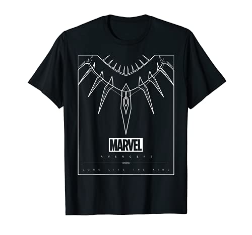 Marvel Black Panther Necklace Poster Logo Graphic T-Shirt Marvel Black Panther Necklace Poster Logo Graphic T-Shirt
