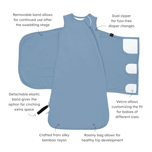Image of KYTE BABY Unisex Rayon Made from Bamboo Sleep Bag Swaddler for Babies, 1.0 Tog