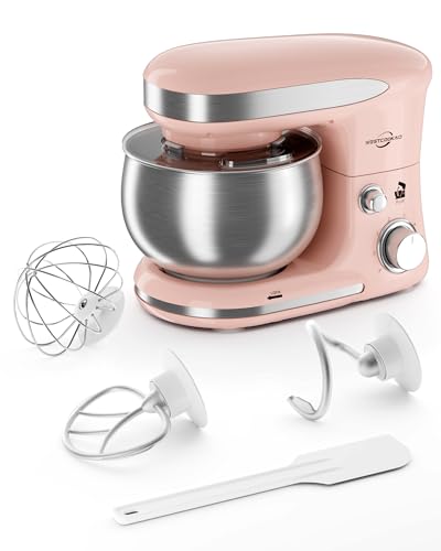 3.4QT Electric Stand Mixer with Attachments (Pink)