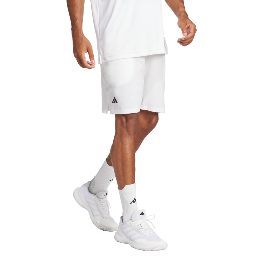 adidas Club Tennis Climacool Stretch Woven Shorts Uomo, Bianco/Giardino opulento, L/23 cm Entrepierna