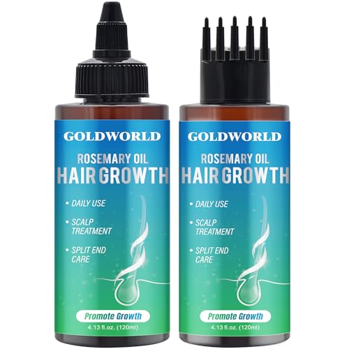 Rosemary Oil for Hair Growth,2x120ml Diluted Rosemary Oil and Hair Serum for Dry Damaged Hair,Proven Hair Loss Treatment & Hair Thickening Products