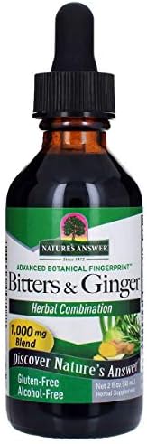 Nature's Answer Alcohol Free Bitters & Ginger 2 Fluid Ounces | Supports Digestion | Supports Stomach Function