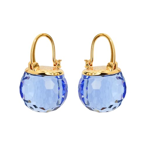 Image of Crystal Earrings for Women, Sparkly Austrian Crystal Disco Ball Earrings, 18K Gold Plated Post Drop Earrings with Colorful Spheres, Hypoallergenic & Lightweight, Ideal Gift for Her