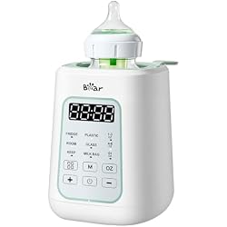 Bear Baby Bottle Warmer, Fast Warming Breast Milk Formula, Green | Newborn Essentials, Time Temp Control, Automatic Shut Off, at Home Use, Water Bath Heating, Compatible with Baby Bottles