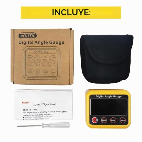 Miniatura 6 de Inclinador Digital Con Base Magnética, Caja De Nivel De Precisión Para Automoción, Carpintería, Construcción, Taladros, Mampostería
