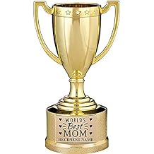 Crown Awards Worlds Greatest Mom Trophy, 5 1/2" Gold Cup Best Mom Mothers Day Trophy Gift Prime