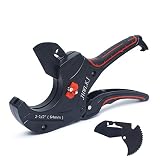 PVC Cutter 2-1/2", PVC Pipe Cutter 2 inch, Ratchet Pipe Cutter Heavy-Duty with Replacement Blade for