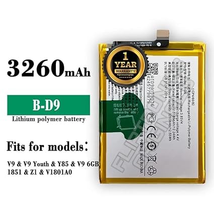 Image of B-D9 Battery for Vivo V9 / V9 Youth / Y85 /V9 6GB /1851 / Z1 /VI801A0 / 1723 Battery with 1 Year Warranty**** (I4)