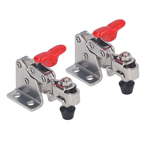 LOCADENCE Toggle Clamp, 150LB Holding Capacity 304 Stainless Steel Quick Release Vertical Clamp, Heavy Duty Woodworking Fixture for Home Decoration